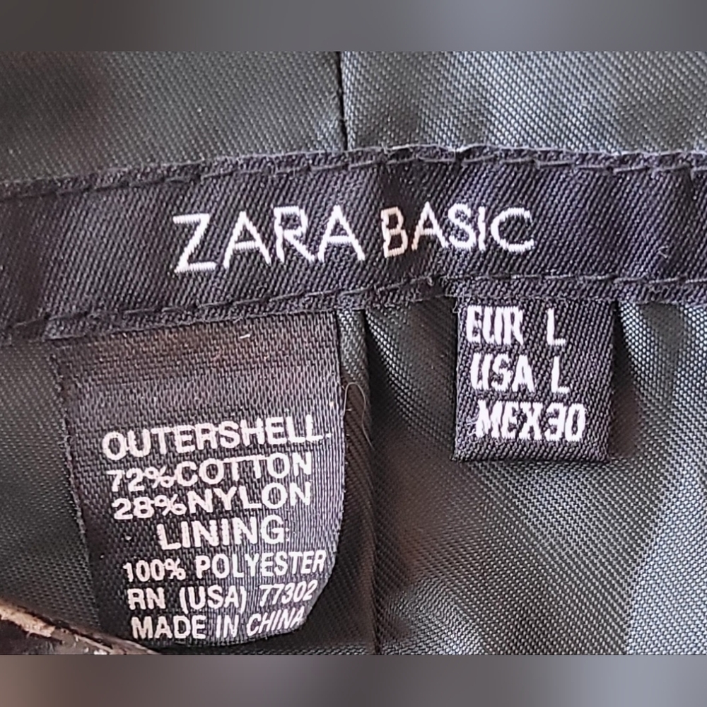 Zara Basic Belted Jacket. Size: L - image 6